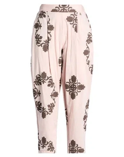 Souvenir Woman Pants Pink Size S Cotton, Polyester