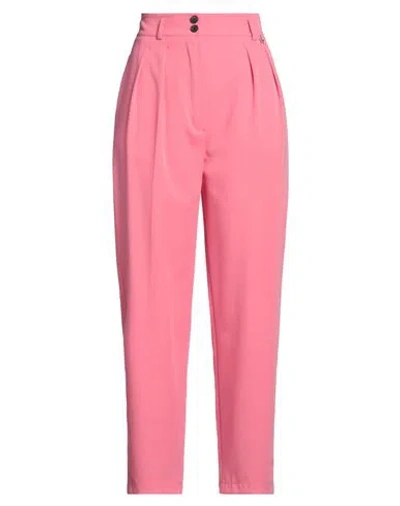 Souvenir Woman Pants Pink Size S Polyester, Viscose, Elastane