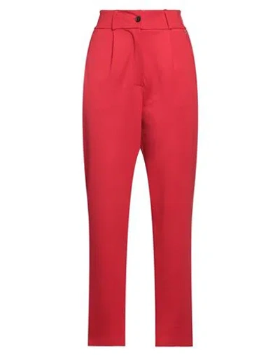 Souvenir Woman Pants Red Size S Viscose, Nylon, Elastane