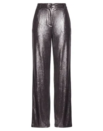 Souvenir Woman Pants Silver Size Xs Polyester, Elastane