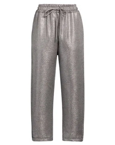 Souvenir Woman Pants Silver Size Xs Viscose, Polyester, Polyamide, Elastane