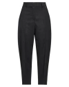 Souvenir Woman Pants Charcoal Size L Polyester, Viscose, Elastane In Black