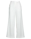 Souvenir Woman Pants White Size S Viscose, Polyester, Nylon In White