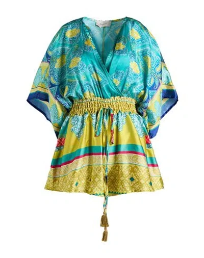 Souvenir Woman Playsuit Turquoise Size M Polyester In Blue