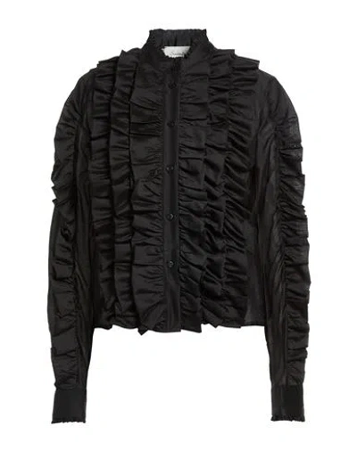 Souvenir Woman Shirt Black Size M Lyocell, Polyester