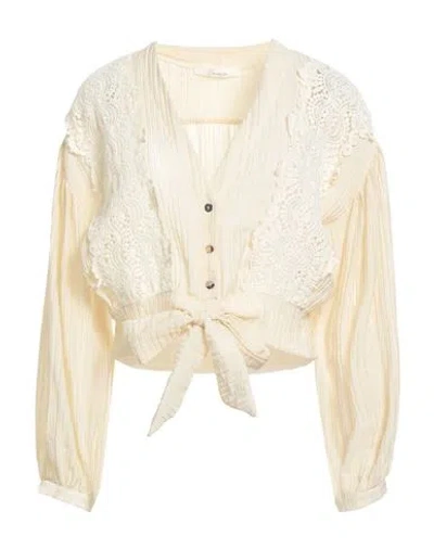 Souvenir Woman Shirt Cream Size M Cotton In Neutral