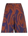 Souvenir Woman Shorts & Bermuda Shorts Brown Size Xs Viscose In Brown