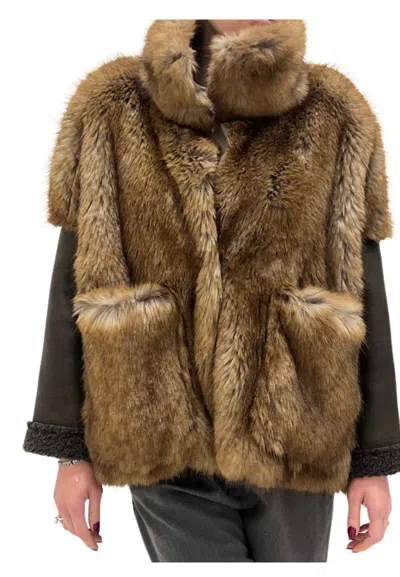 Souvenir Woman  Leather Sleeves In Brown