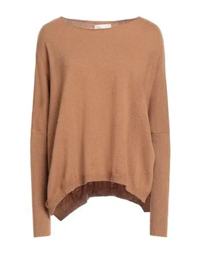 Souvenir Woman Sweater Camel Size Onesize Wool, Viscose, Polyamide, Cashmere