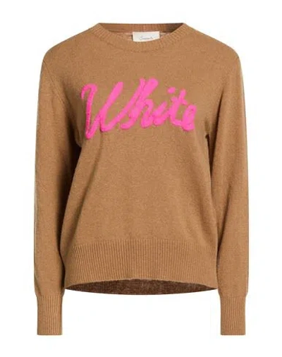 Souvenir Woman Sweater Camel Size Onesize Wool, Viscose, Polyamide, Cashmere In Brown