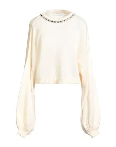 Souvenir Woman Sweater Cream Size Onesize Acrylic, Mohair Wool, Nylon In Neutral