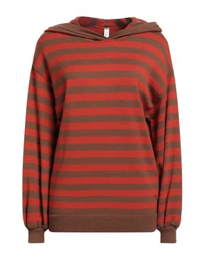 Souvenir Woman Sweater Rust Size M Viscose, Polyester, Polyamide In Multi