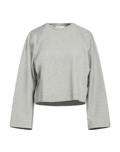 Souvenir Woman Sweatshirt Grey Size M Cotton, Polyamide, Elastomultiester In Gray