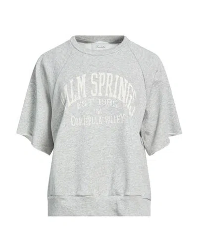 Souvenir Woman Sweatshirt Grey Size M Cotton, Polyester In Gray