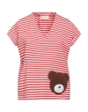 Souvenir Woman T-shirt Red Size M Cotton, Polyester, Elastane In Red