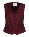 Souvenir Woman Tailored Vest Burgundy Size M Polyester, Viscose, Elastane In Red