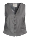 Souvenir Woman Tailored Vest Grey Size Xs Polyester, Viscose, Elastane