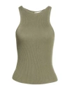 Souvenir Woman Tank Top Military Green Size Onesize Viscose, Polyamide In Green