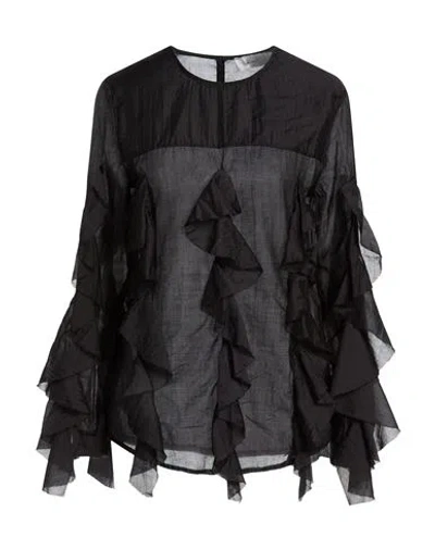 Souvenir Woman Top Black Size M Lyocell, Polyester