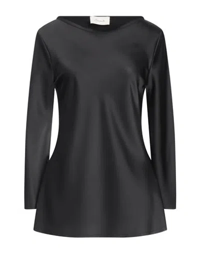 Souvenir Woman Top Black Size M Polyester In Brown