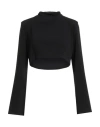 Souvenir Woman Top Black Size M Polyester, Viscose, Elastic Fibres In Black