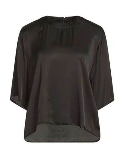 Souvenir Woman Top Black Size M Viscose In Brown