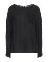 Souvenir Woman Top Black Size M Viscose, Silk