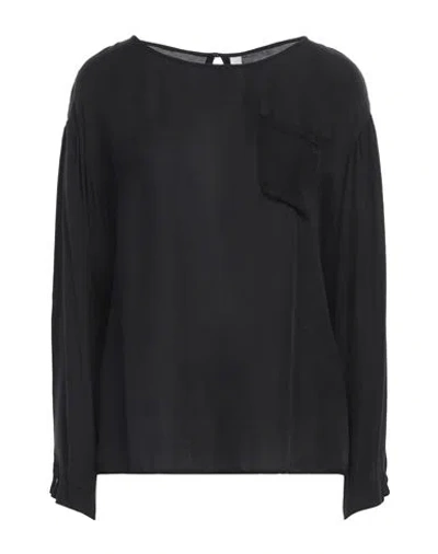 Souvenir Woman Top Black Size M Viscose, Silk In Black