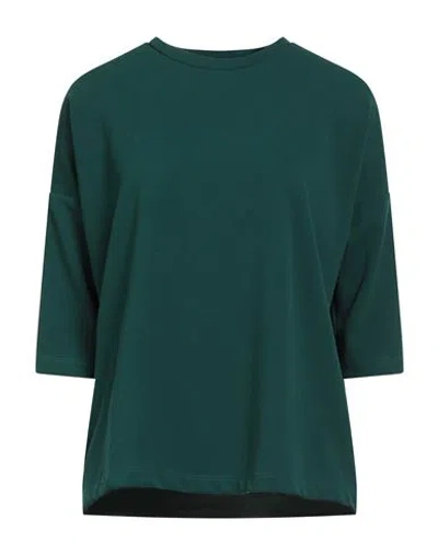 Souvenir Woman Top Dark Green Size S Polyester, Elastane