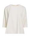 Souvenir Woman Top Ivory Size M Polyester, Elastane In White