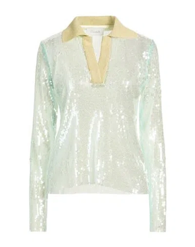 Souvenir Woman Top Light Green Size M Polyester, Elastane, Viscose, Metallic Fiber, Polyamide In Multi