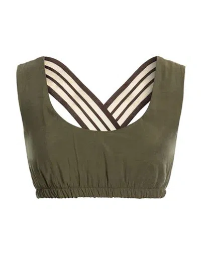 Souvenir Woman Top Military Green Size S Viscose, Polyester