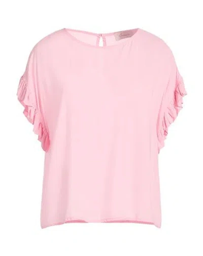 Souvenir Woman Top Pink Size M Viscose In Multi