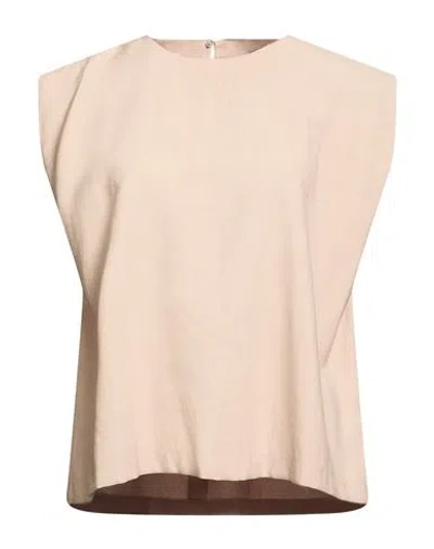 Souvenir Woman Top Sand Size L Viscose, Polyester In Pink