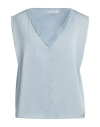 SOUVENIR SOUVENIR WOMAN TOP SKY BLUE SIZE L POLYESTER
