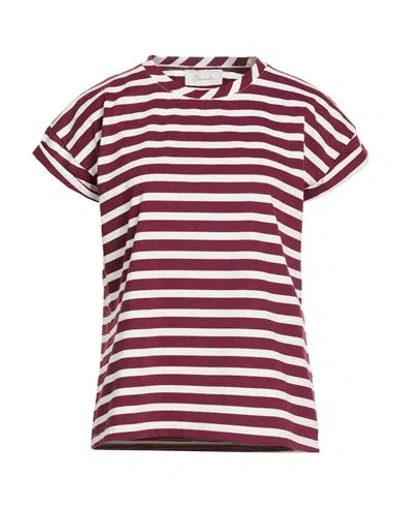 Souvenir Woman T-shirt Garnet Size S Cotton, Polyester, Elastane In Brown