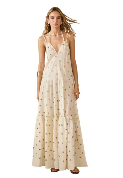 Souvenir Women's Dress  With Embroidered Polka Dots In Other