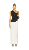 Sovere / Aura One-shoulder Ruched Maxi Dress In Black