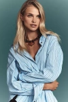 Sovere / Brynn Oversized Buttondown Shirt In Blue