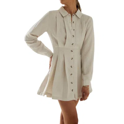Sovere / Chance Shirt Dress In Natural In Beige