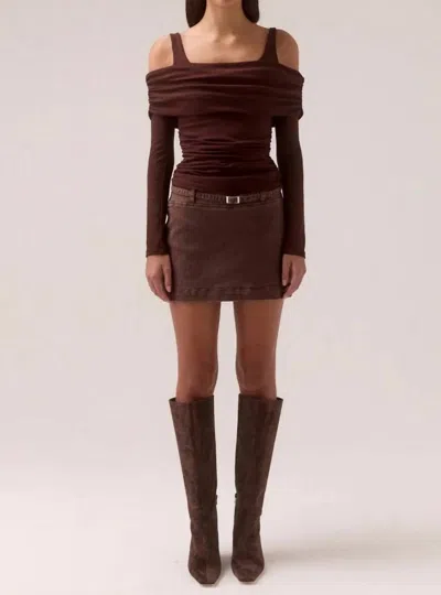 Sovere / Elaian Long Sleeve Top In Raisin In Brown