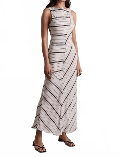 Sovere / Elemental Midi Dress In Ecru/ Black In White