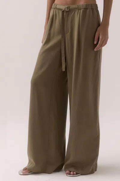 Sovere / Espy Wide Leg Pants In Olive In Green