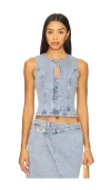 Sovere / Etch Denim Bodice In Blue