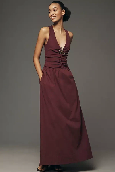 Sovere / Hari Halter Maxi Dress In Purple