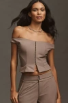 Sovere / Kennedy Off-the-shoulder Top In Brown