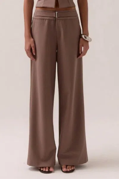 Sovere / Kennedy Wide Leg Pants In Beige In Brown