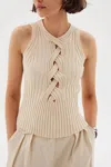 Sovere / Laced Tank Top In Natural In White