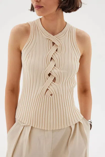 Sovere / Laced Tank Top In Natural In White