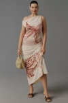 Sovere / Lore Off-shoulder Slip Maxi Dress In Pink